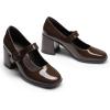 imageDREAM PAIRS Womens ClosedToe PumpsBright Brown
