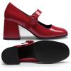 imageDREAM PAIRS Womens ClosedToe PumpsBright Red