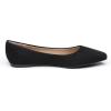 imageDREAM PAIRS Womens Dress Pointed Toe Flats Ballet Comfort Soft Slip On Casual Flat Shoes for Work Office BusinessBlackSuede