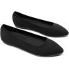imageDREAM PAIRS Womens Dress Pointed Toe Flats Ballet Comfort Soft Slip On Casual Flat Shoes for Work Office BusinessBlackknit