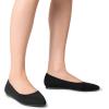 imageDREAM PAIRS Womens Dress Pointed Toe Flats Ballet Comfort Soft Slip On Casual Flat Shoes for Work Office BusinessBlackknit