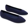 imageDREAM PAIRS Womens Dress Pointed Toe Flats Ballet Comfort Soft Slip On Casual Flat Shoes for Work Office BusinessNavyknit