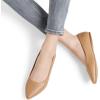 imageDREAM PAIRS Womens Dress Pointed Toe Flats Ballet Comfort Soft Slip On Casual Flat Shoes for Work Office BusinessNude Pu