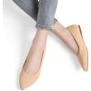 imageDREAM PAIRS Womens Dress Pointed Toe Flats Ballet Comfort Soft Slip On Casual Flat Shoes for Work Office BusinessNudeNubuck