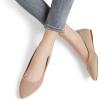 imageDREAM PAIRS Womens Dress Pointed Toe Flats Ballet Comfort Soft Slip On Casual Flat Shoes for Work Office BusinessNudeSuede