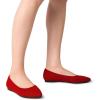 imageDREAM PAIRS Womens Dress Pointed Toe Flats Ballet Comfort Soft Slip On Casual Flat Shoes for Work Office BusinessRedknit