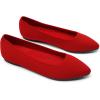 imageDREAM PAIRS Womens Dress Pointed Toe Flats Ballet Comfort Soft Slip On Casual Flat Shoes for Work Office BusinessRedknit