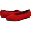 imageDREAM PAIRS Womens Dress Pointed Toe Flats Ballet Comfort Soft Slip On Casual Flat Shoes for Work Office BusinessRedknit