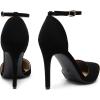 imageDREAM PAIRS Womens OppointedLacey Pointed Toe Ankle Strap High Heel Stiletto Pumps Wedding Dress ShoesBlackNubuck