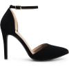 imageDREAM PAIRS Womens OppointedLacey Pointed Toe Ankle Strap High Heel Stiletto Pumps Wedding Dress ShoesBlackNubuck