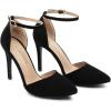 imageDREAM PAIRS Womens OppointedLacey Pointed Toe Ankle Strap High Heel Stiletto Pumps Wedding Dress ShoesBlackNubuck