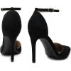 imageDREAM PAIRS Womens OppointedLacey Pointed Toe Ankle Strap High Heel Stiletto Pumps Wedding Dress ShoesBlackSuede