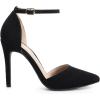 imageDREAM PAIRS Womens OppointedLacey Pointed Toe Ankle Strap High Heel Stiletto Pumps Wedding Dress ShoesBlackSuede