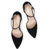 imageDREAM PAIRS Womens OppointedLacey Pointed Toe Ankle Strap High Heel Stiletto Pumps Wedding Dress ShoesBlackSuede