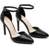 imageDREAM PAIRS Womens OppointedLacey Pointed Toe Ankle Strap High Heel Stiletto Pumps Wedding Dress ShoesBlackpu