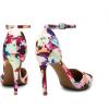 imageDREAM PAIRS Womens OppointedLacey Pointed Toe Ankle Strap High Heel Stiletto Pumps Wedding Dress ShoesFloral