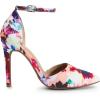 imageDREAM PAIRS Womens OppointedLacey Pointed Toe Ankle Strap High Heel Stiletto Pumps Wedding Dress ShoesFloral