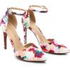 imageDREAM PAIRS Womens OppointedLacey Pointed Toe Ankle Strap High Heel Stiletto Pumps Wedding Dress ShoesFloral