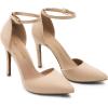 imageDREAM PAIRS Womens OppointedLacey Pointed Toe Ankle Strap High Heel Stiletto Pumps Wedding Dress ShoesNudeSuede