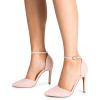 imageDREAM PAIRS Womens OppointedLacey Pointed Toe Ankle Strap High Heel Stiletto Pumps Wedding Dress ShoesPink