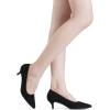imageDREAM PAIRS Womens Pumps Kitten Heel Pointed Toe Shoes for Women Comfortable Office Work Dress ShoesBlackNubuck