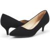 imageDREAM PAIRS Womens Pumps Kitten Heel Pointed Toe Shoes for Women Comfortable Office Work Dress ShoesBlackNubuck