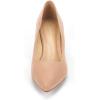 imageDREAM PAIRS Womens Pumps Kitten Heel Pointed Toe Shoes for Women Comfortable Office Work Dress ShoesNude Suede