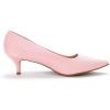 imageDREAM PAIRS Womens Pumps Kitten Heel Pointed Toe Shoes for Women Comfortable Office Work Dress ShoesPinkSuede