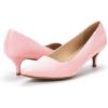 imageDREAM PAIRS Womens Pumps Kitten Heel Pointed Toe Shoes for Women Comfortable Office Work Dress ShoesPinkSuede