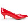 imageDREAM PAIRS Womens Pumps Kitten Heel Pointed Toe Shoes for Women Comfortable Office Work Dress ShoesRedPat