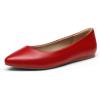 imageDREAM PAIRS Womens Dress Pointed Toe Flats Ballet Comfort Soft Slip On Casual Flat Shoes for Work Office BusinessRedpu