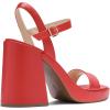 imageDREAM PAIRS Heels for Women Block Chunky Platform High Heels Open Toe GISELLE Fashion Wedding Party Evening Prom Dance Ankle Strap Dress Pump Sandals ShoesRed