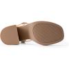 imageDREAM PAIRS Heels for Women Block Chunky Platform High Heels Open Toe GISELLE Fashion Wedding Party Evening Prom Dance Ankle Strap Dress Pump Sandals ShoesNudenubuck