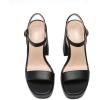imageDREAM PAIRS Heels for Women Block Chunky Platform High Heels Open Toe GISELLE Fashion Wedding Party Evening Prom Dance Ankle Strap Dress Pump Sandals ShoesBlack