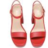 imageDREAM PAIRS Heels for Women Block Chunky Platform High Heels Open Toe GISELLE Fashion Wedding Party Evening Prom Dance Ankle Strap Dress Pump Sandals ShoesRed