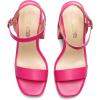 imageDREAM PAIRS Heels for Women Block Chunky Platform High Heels Open Toe GISELLE Fashion Wedding Party Evening Prom Dance Ankle Strap Dress Pump Sandals ShoesHot Pink