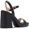 imageDREAM PAIRS Heels for Women Block Chunky Platform High Heels Open Toe GISELLE Fashion Wedding Party Evening Prom Dance Ankle Strap Dress Pump Sandals ShoesBlack