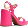 imageDREAM PAIRS Heels for Women Block Chunky Platform High Heels Open Toe GISELLE Fashion Wedding Party Evening Prom Dance Ankle Strap Dress Pump Sandals ShoesHot Pink