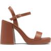 imageDREAM PAIRS Heels for Women Block Chunky Platform High Heels Open Toe GISELLE Fashion Wedding Party Evening Prom Dance Ankle Strap Dress Pump Sandals ShoesTan