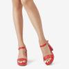 imageDREAM PAIRS Heels for Women Block Chunky Platform High Heels Open Toe GISELLE Fashion Wedding Party Evening Prom Dance Ankle Strap Dress Pump Sandals ShoesRed