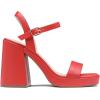 imageDREAM PAIRS Heels for Women Block Chunky Platform High Heels Open Toe GISELLE Fashion Wedding Party Evening Prom Dance Ankle Strap Dress Pump Sandals ShoesRed