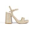 imageDREAM PAIRS Heels for Women Block Chunky Platform High Heels Open Toe GISELLE Fashion Wedding Party Evening Prom Dance Ankle Strap Dress Pump Sandals ShoesGoldglitter