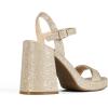 imageDREAM PAIRS Heels for Women Block Chunky Platform High Heels Open Toe GISELLE Fashion Wedding Party Evening Prom Dance Ankle Strap Dress Pump Sandals ShoesGoldglitter