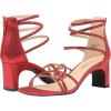 imageDREAM PAIRS Womens Block Chunky Rhinestone Low Heels Square Toe Sparkly Dressy Ankle Strap Heels SandalsRedRhinestone