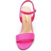 imageDREAM PAIRS Womens Chunky Heels Open Toe Ankle Strap High Block Comfy Dress Heel Sandals Pumps ShoesHot Pinksuede