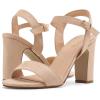 imageDREAM PAIRS Womens Chunky Heels Open Toe Ankle Strap High Block Comfy Dress Heel Sandals Pumps ShoesNudeSuede