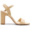 imageDREAM PAIRS Womens Chunky Heels Open Toe Ankle Strap High Block Comfy Dress Heel Sandals Pumps ShoesNudenubuck