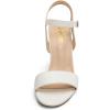 imageDREAM PAIRS Womens Chunky Heels Open Toe Ankle Strap High Block Comfy Dress Heel Sandals Pumps ShoesWhitePu