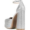 imageDREAM PAIRS Womens High Chunky Platform Closed Toe Block Heels Square Toe Ankle Strap Dress Wedding Party Pumps Shoes AureliaSilverrhinestone