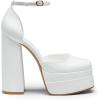 imageDREAM PAIRS Womens High Chunky Platform Closed Toe Block Heels Square Toe Ankle Strap Dress Wedding Party Pumps Shoes AureliaWhite